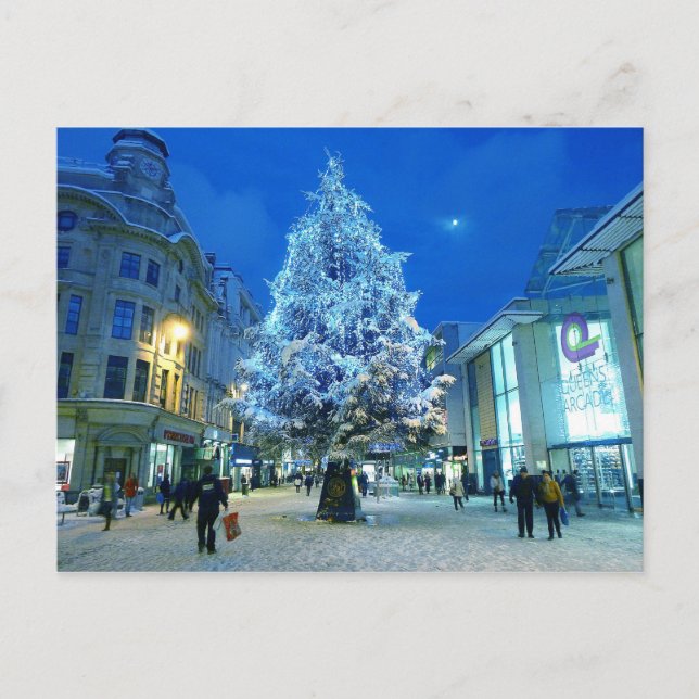 Postal Nieve en Cardiff (Anverso)