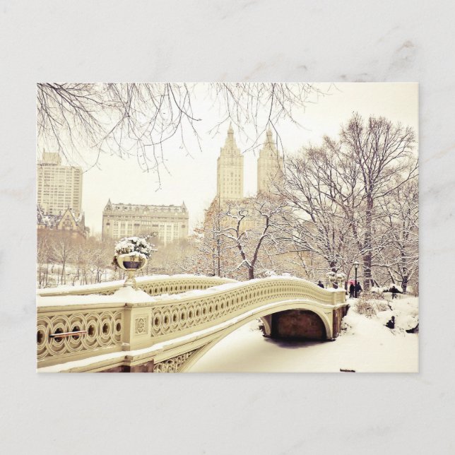Postal Nieve en Central Park - Nueva York en invierno (Anverso)