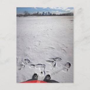 Postal Nieve en el Parque Zilker - Austin Texas Downtown