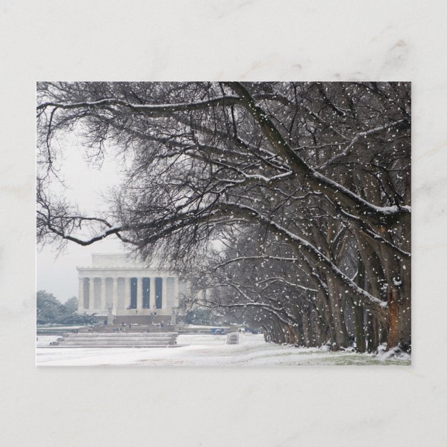 Postal nieve en invierno conmemorativa de lincoln (Anverso)