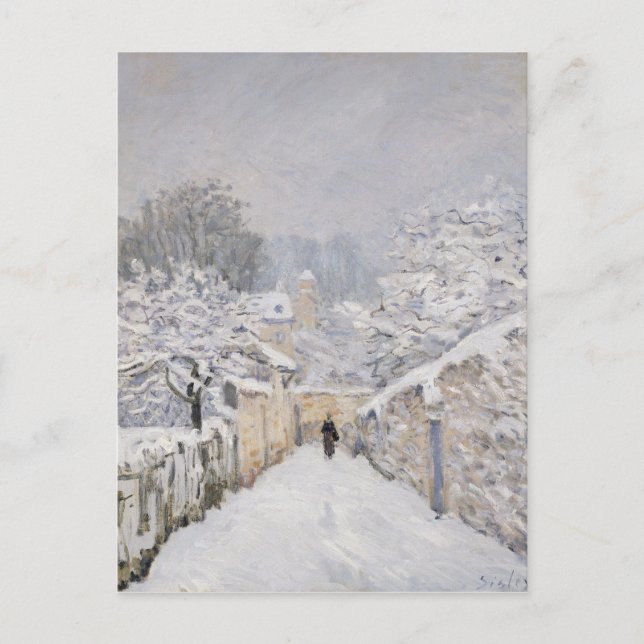 Postal Nieve en Louveciennes, 1878 (Anverso)