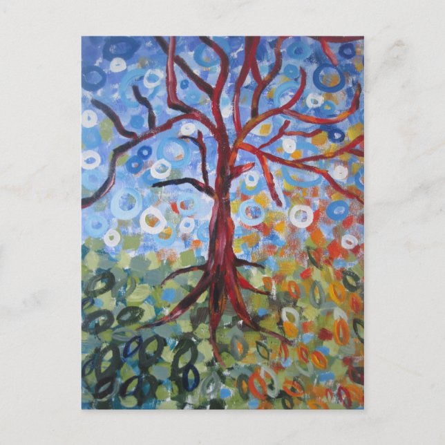 Postal Nieve en otoño (Anverso)