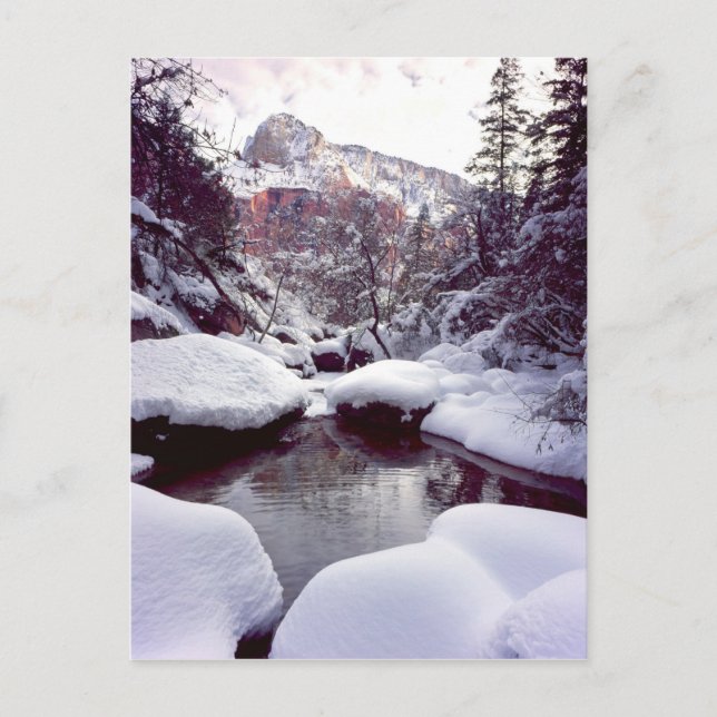 Postal Nieve profunda en las piscinas de Esmeralda Medio (Anverso)