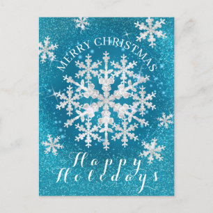 Postal Nieve sobre Aqua White