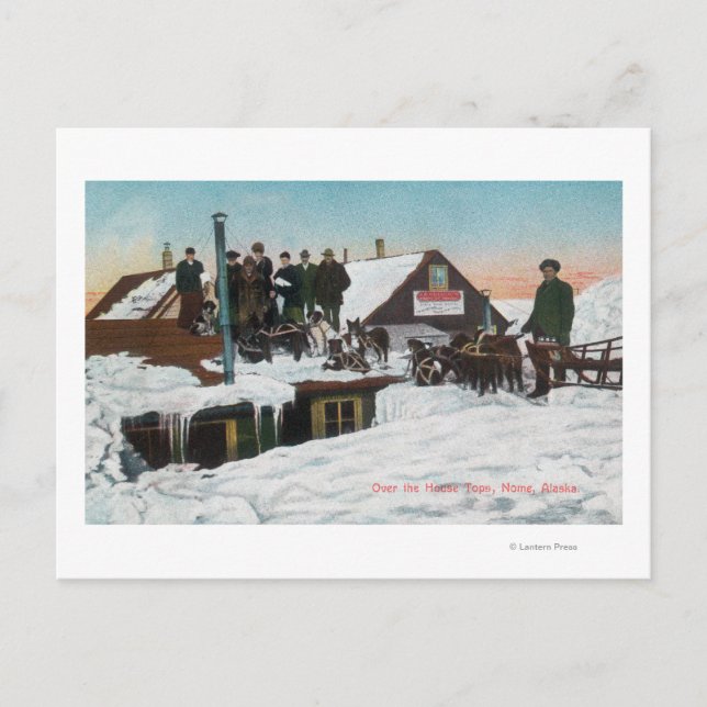 Postal Nieve sobre la casa TopsNome, AK (Anverso)