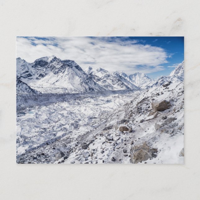 Postal Nieve y glaciar (Himalaya) de la montaña (Anverso)