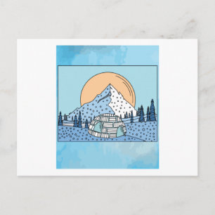 Postal Nieve y paisaje de hielo de Igloo