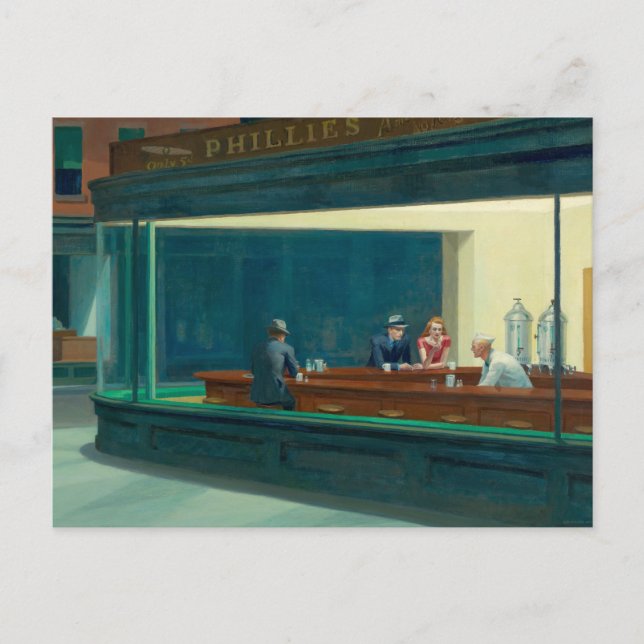 Postal Nighthawks 1942 de Edward Hopper (Anverso)