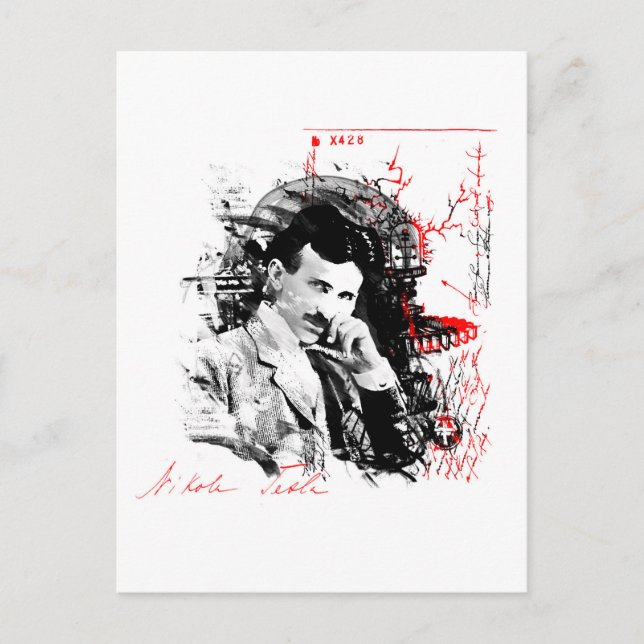 Postal Nikola Tesla (Anverso)