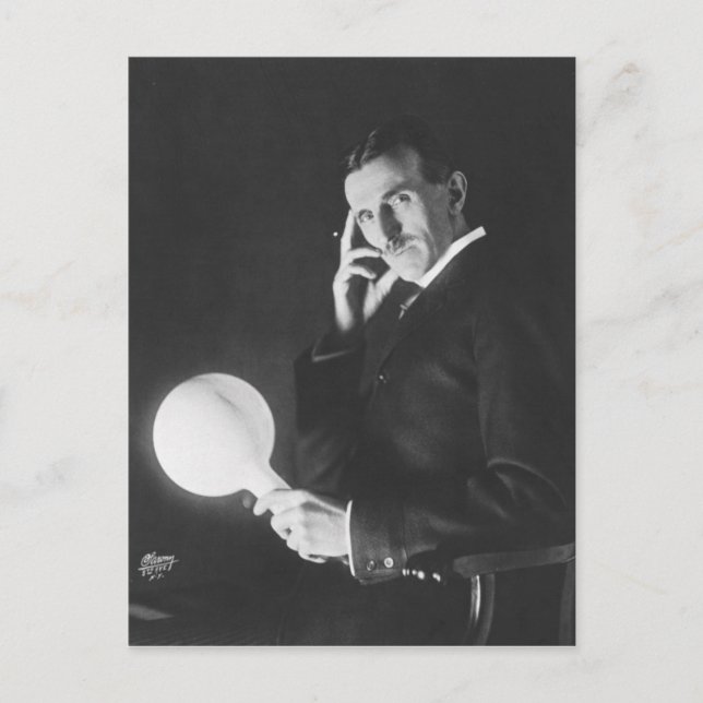 Postal Nikola Tesla, 1898. (Anverso)