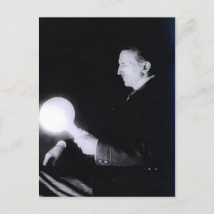 Postal Nikola Tesla alrededor de 1898.