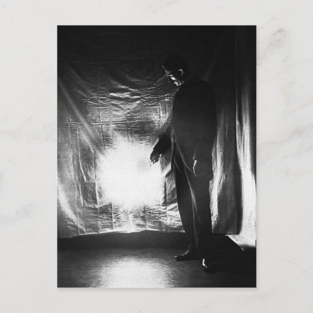 Postal Nikola Tesla alrededor de los años 1890 (Anverso)