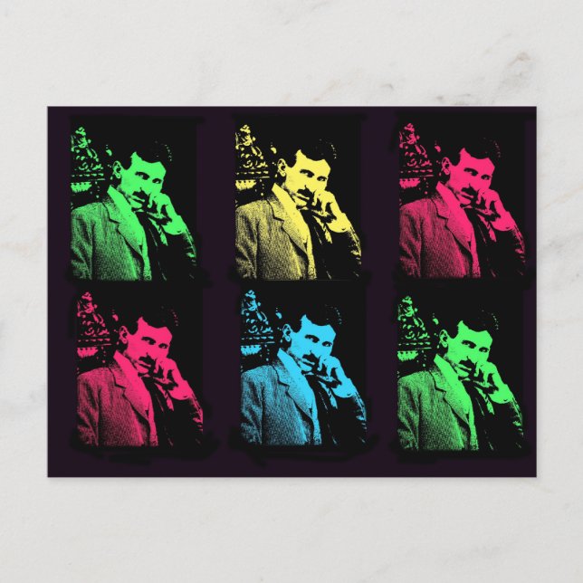 Postal Nikola Tesla Collage (Anverso)