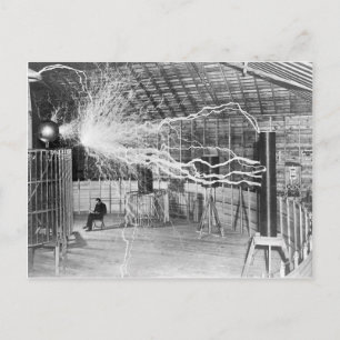 Postal Nikola Tesla Electricidad