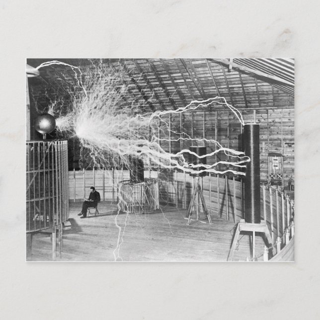 Postal Nikola Tesla Electricidad (Anverso)