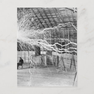 Postal Nikola Tesla Electricidad