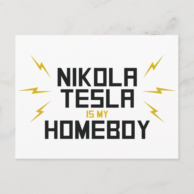 Postal Nikola Tesla es mi hogar (Anverso)