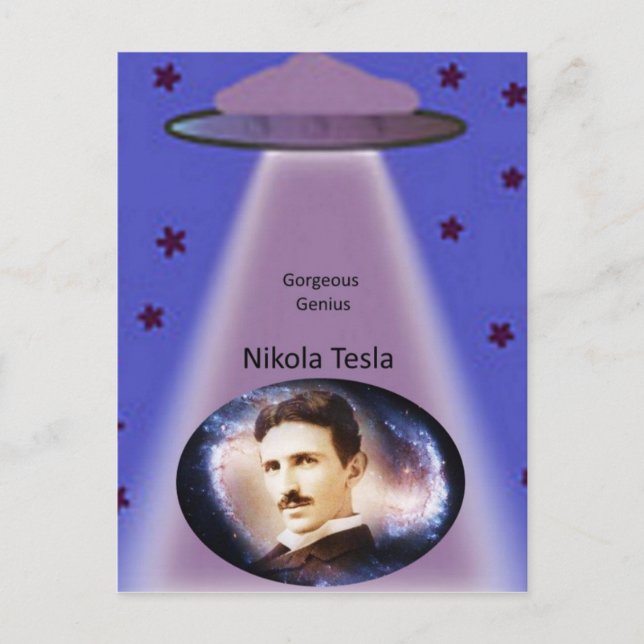 Postal Nikola Tesla Genius (Anverso)