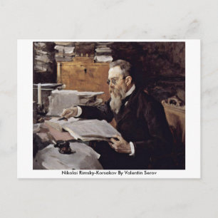 Postal Nikolai Rimsky-Korsakov Por Valentin Serov
