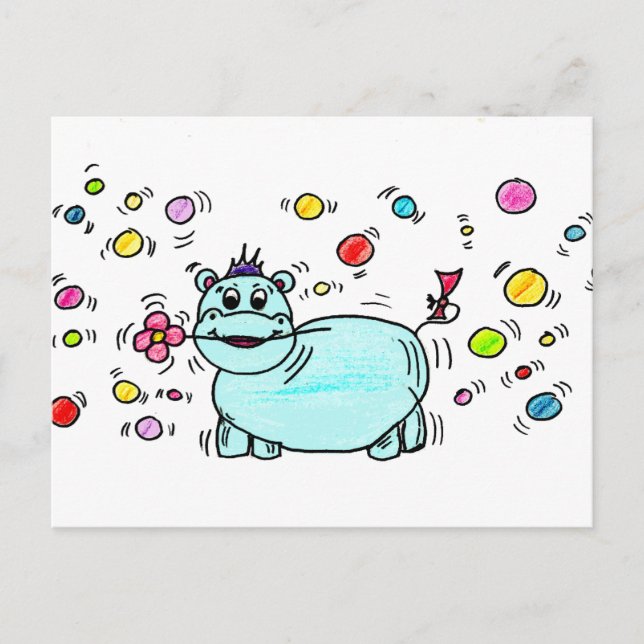 Postal Nilpferd (Anverso)