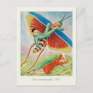 Postal Nils von Dardel Grasshopper Gräshoppan 1931