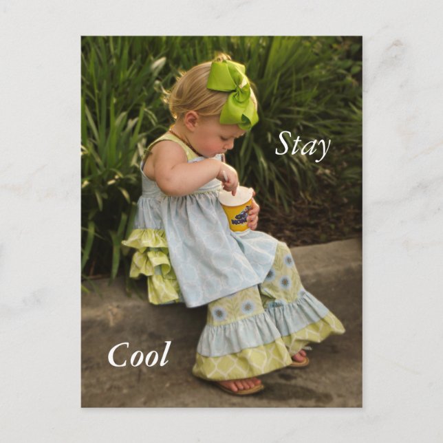 Postal Niña Comer Hielo (Anverso)