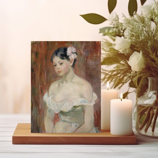 Postal Niña con una flor en el pelo | Berthe Morisot (Subido por el creador)