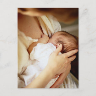 Postal Niña de amamantamiento de la madre (1-3 meses)