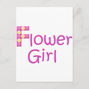 Postal niña de las flores