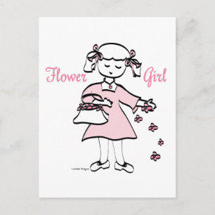 Postal Niña Flor