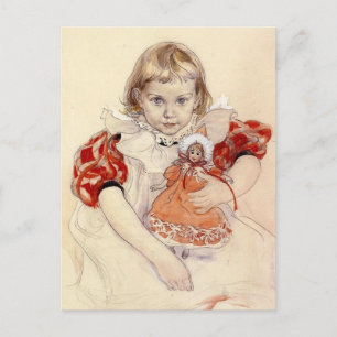Postal Niña pequeña con muñeca 1897