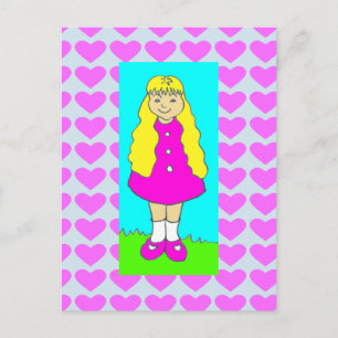 Postal Niña Pequeña Sonriente