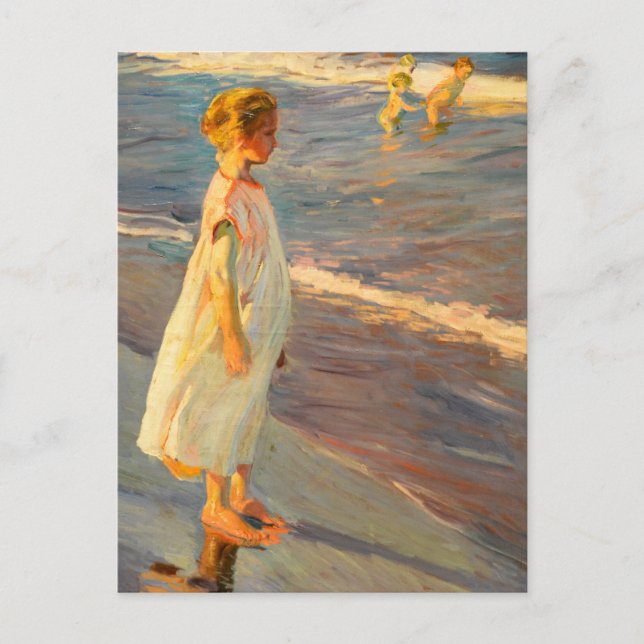 Postal Niña por Joacquin Sorolla (Anverso)