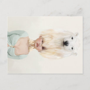 Postal niña portadora