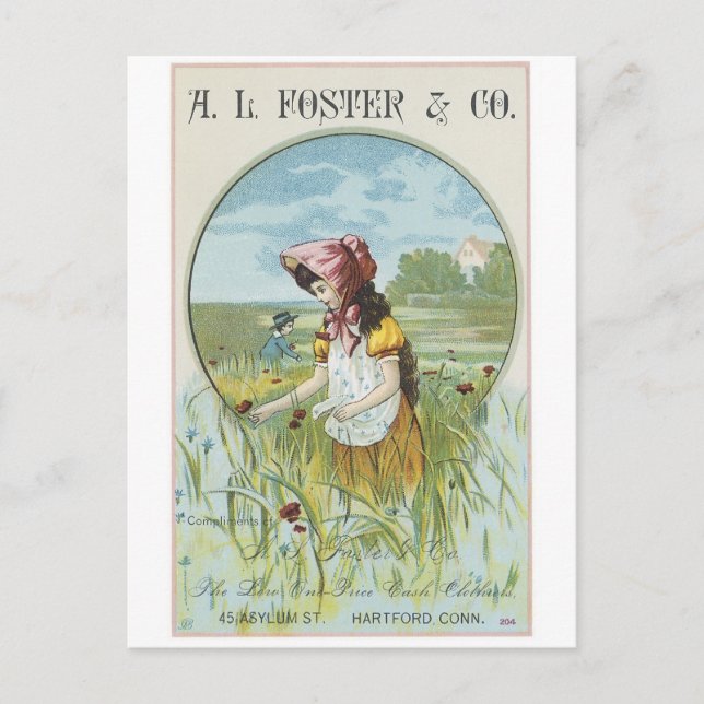 Postal Niña y compañía (Anverso)