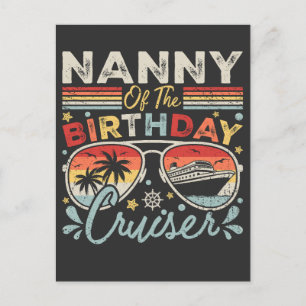 Postal Niñera del crucero de cumpleaños vacaciones