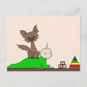 Postal Niñera - Pepper el gato (Conoce a los masticadores