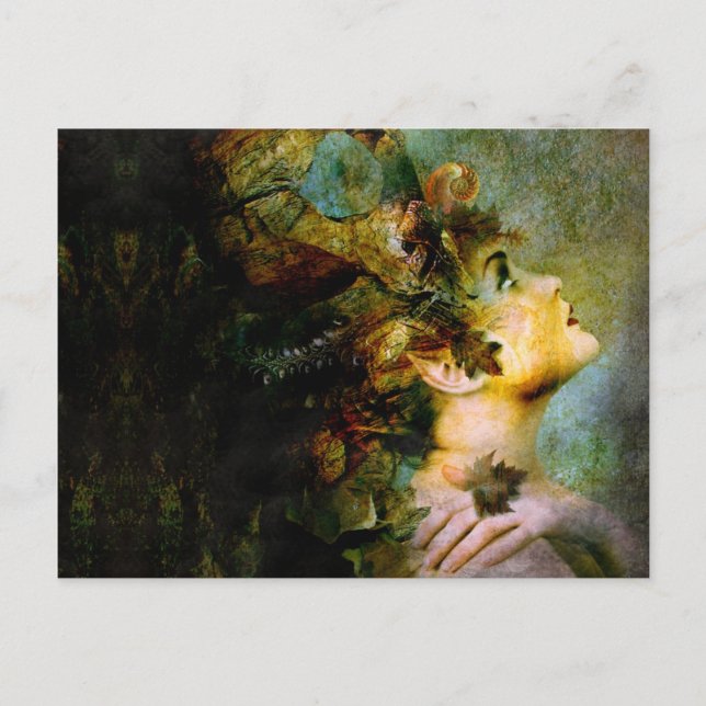 Postal ninfa de madera (Anverso)