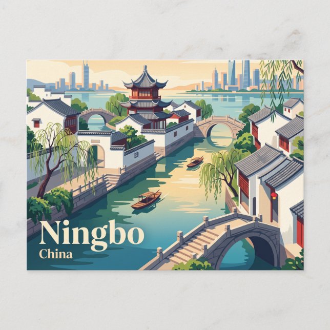 Postal Ningbo, China (Anverso)