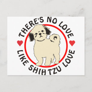 Postal Ningún amor como Shih Tzu Love Puppy