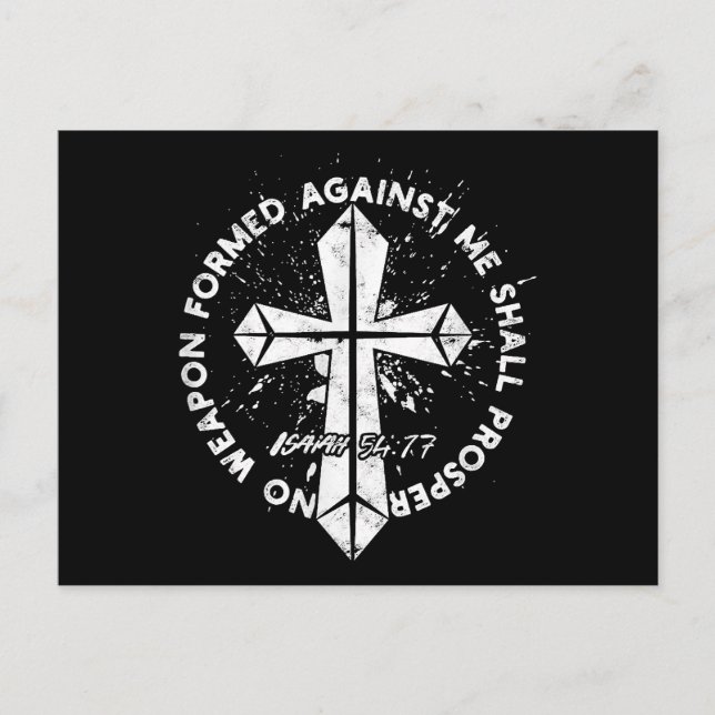Postal Ningún arma formada contra mí prosperará la fe en (Anverso)