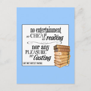 Postal Ningún entretenimiento tan barato como la lectura