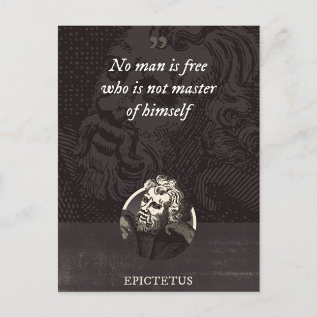 Postal Ningún hombre es libre que no sea dueño de sí mism (Anverso)