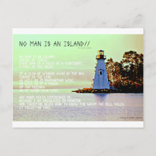 Postal Ningún hombre es una isla, de John Dunne