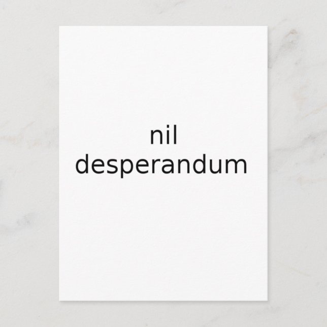 Postal ninguna desesperación nunca desesperación (Anverso)