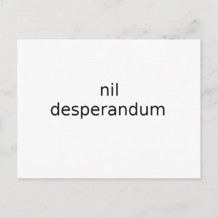 Postal ninguna desesperación nunca desesperación