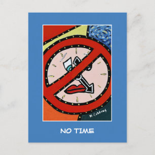 Postal Ninguna hora en el azul - pedazos del tiempo