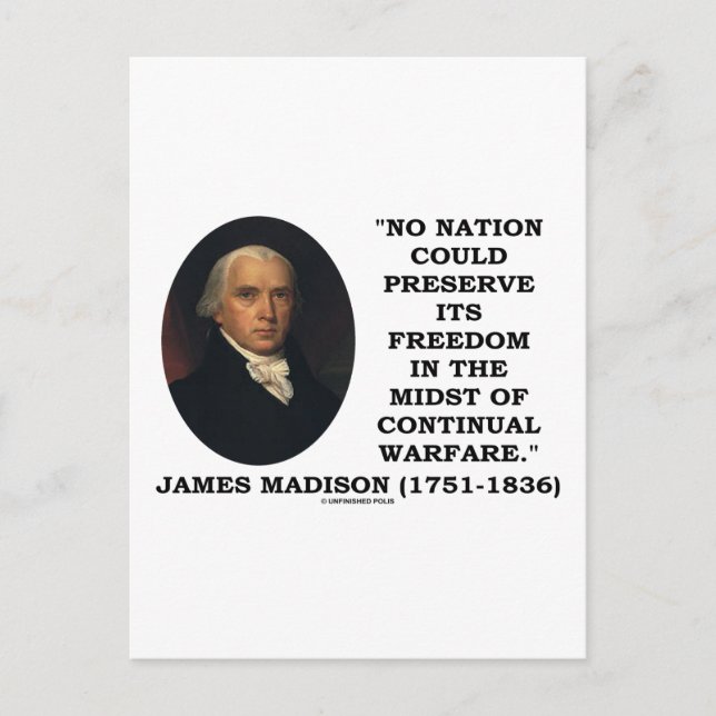 Postal Ninguna nación preserva su libertad como guerra co (Anverso)