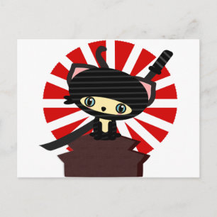 Postal ninja cat kawaii