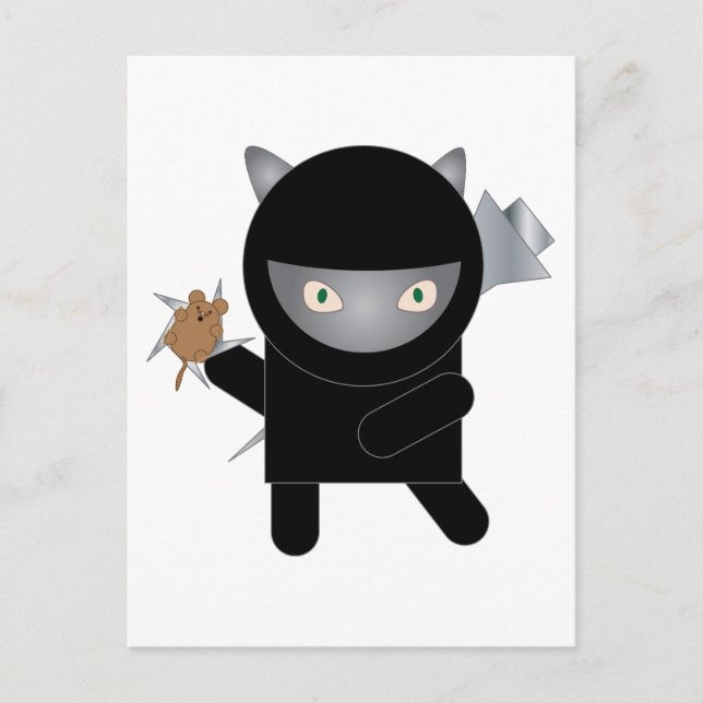 Postal Ninja Kitty Cat Kawaii (Anverso)